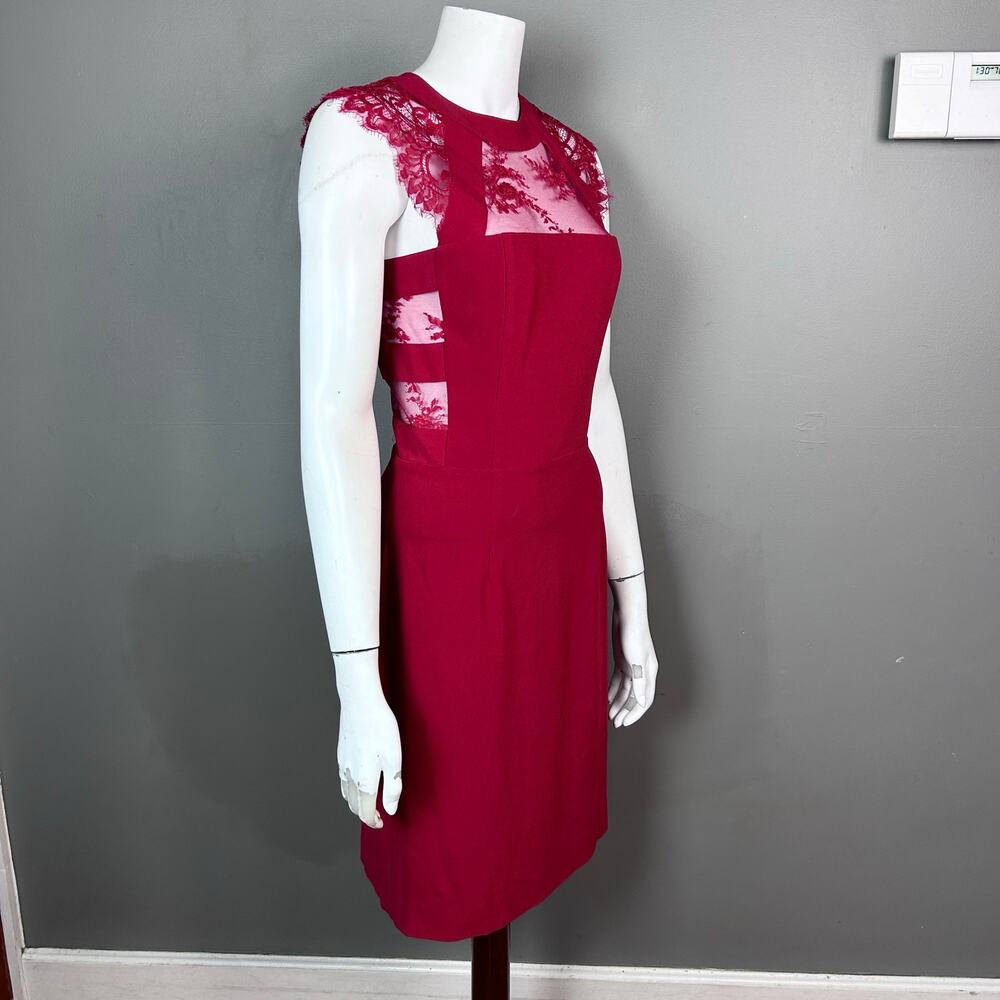 The Kooples Revolve dress size 2 cherry red lace cutout whimsigoth siren vixen